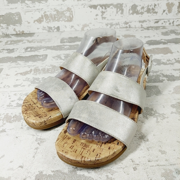 Life Stride Holiday Cork Silver Summer Sandal V341 - Picture 2 of 14
